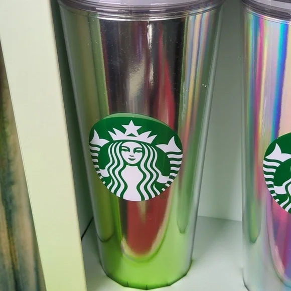Starbucks 24 oz Tumbler Set & 6 Iced Coffee K-Cup Pods In Green Tones - Picture 4 of 7
